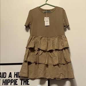 Zara tiered mini tee-dress.